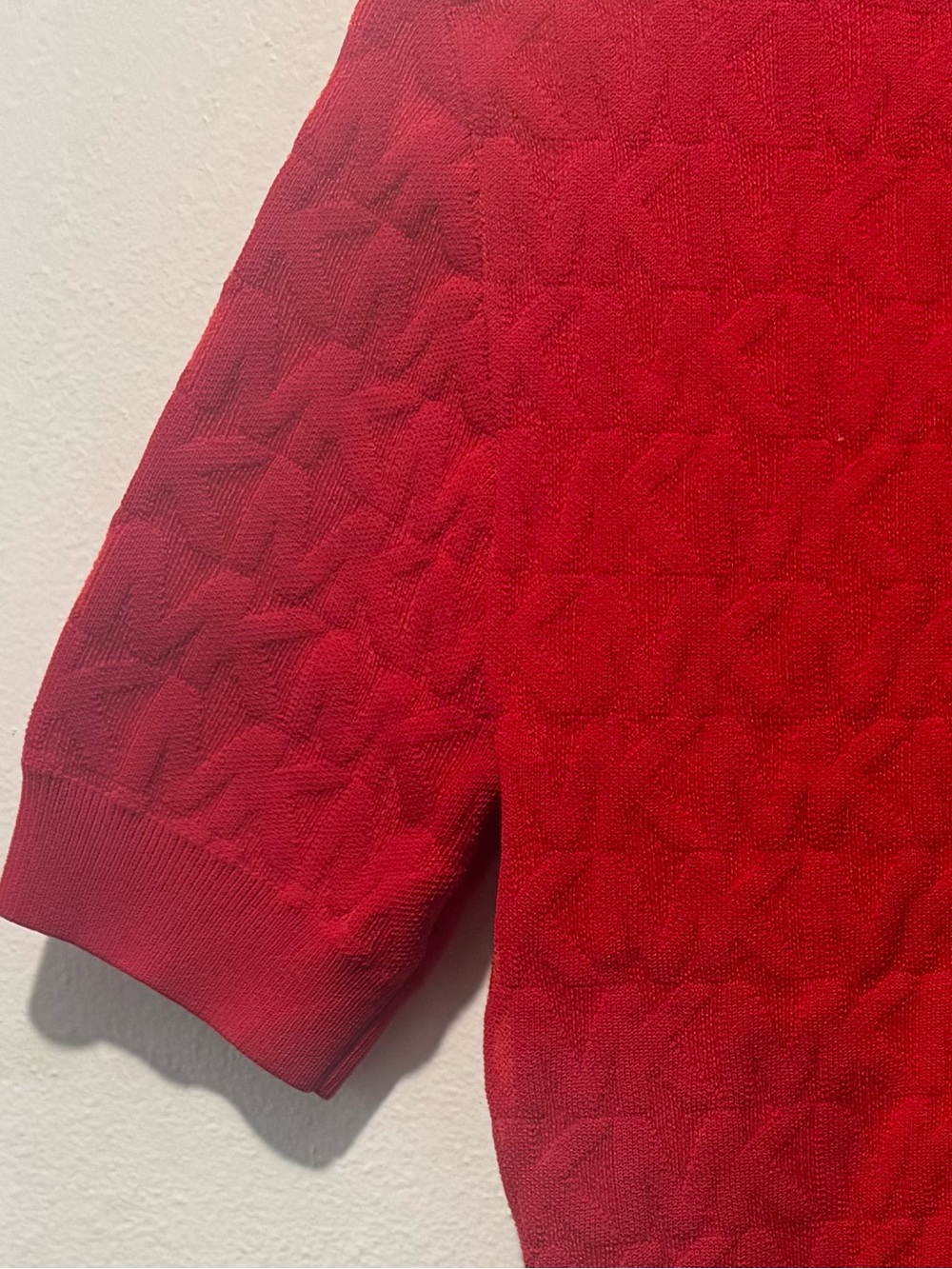 Michael Kors Red Short-Sleeve Turtleneck Mini Dress - Picture 6 of 8
